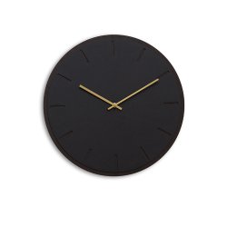 Hemverk Vgur 38 cm - Nero Mrk Eg/Guldfarvet Viser