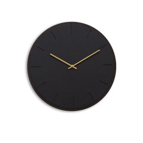 Hemverk Vgur 38 cm - Nero Mrk Eg/Guldfarvet Viser