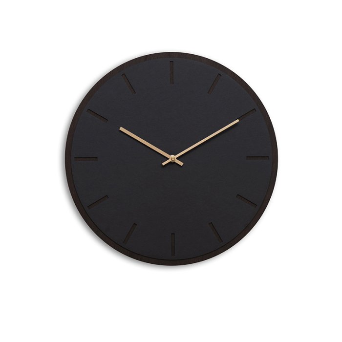 Hemverk Vgur 38 cm - Nero Mrk Eg/Kobberfarvet Viser
