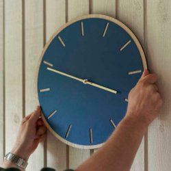 Hemverk Vgur 28 cm - Smokey Blue Eg/Guld Farvet Viser