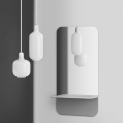 Normann Copenhagen Horizon Spejl Rund  34 cm. - Hvid