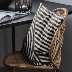 House Doctor Azy Pudebetr�k 50x50 cm Sort/R�hvid