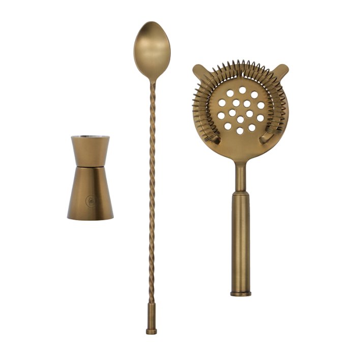 House Doctor Baar Bartilbeh�r 3 stk. Antik Messingfinish