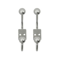 House Doctor Ball Dobbeltkroge 2 stk. S�lvfinish