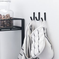 House Doctor Bath Knager Sm - 3 stk. - Sort