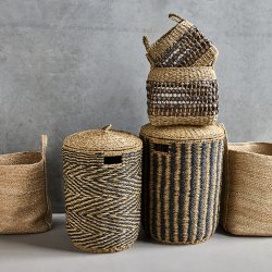 House Doctor Cesto Vasket�jskurv 2 stk. Natur/Sort