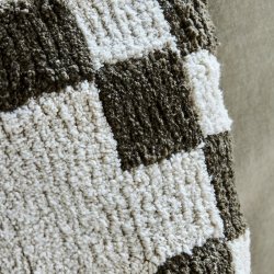 House Doctor Chess Pudebetr�k 50x50 cm Gr�n/R�hvid