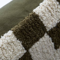 House Doctor Chess Pudebetr�k 50x50 cm Gr�n/R�hvid