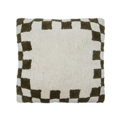 House Doctor Chess Pudebetr�k 50x50 cm Gr�n/R�hvid