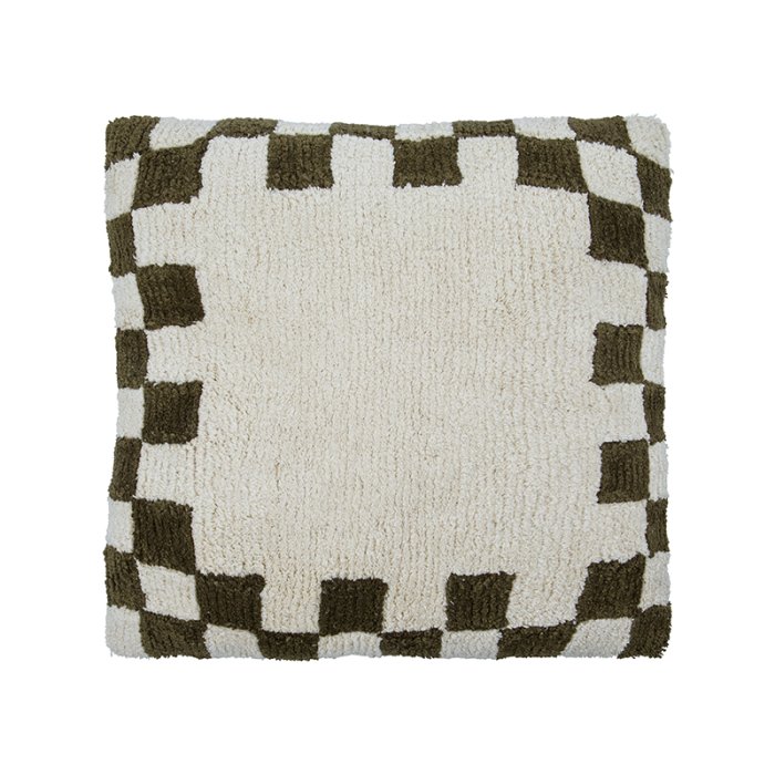 House Doctor Chess Pudebetr�k 50x50 cm Gr�n/R�hvid