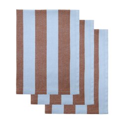 House Doctor Cook Viskestykke 3 stk. Lysebl�/Brun