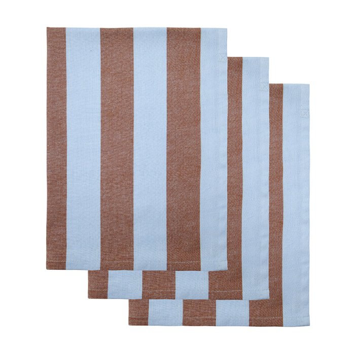 House Doctor Cook Viskestykke 3 stk. Lysebl�/Brun