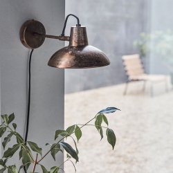 House Doctor Desk Vglampe - Synlig ledning - Antik Brun