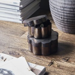 House Doctor Floda Opbevaringskasser med Lg - 2 stk. - Antik Brun