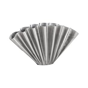 House Doctor Flood Vase Bred B�rstet S�lvfinish