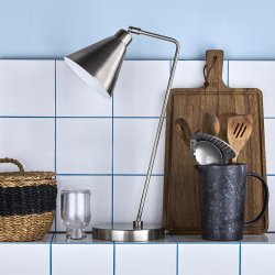 House Doctor Game Bordlampe B�rstet S�lvfinish