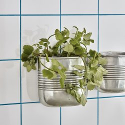 House Doctor Groove Urtepotte 2 stk. Antik S�lvfinish