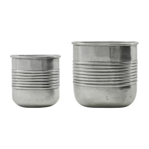 House Doctor Groove Urtepotte 2 stk. Antik S�lvfinish