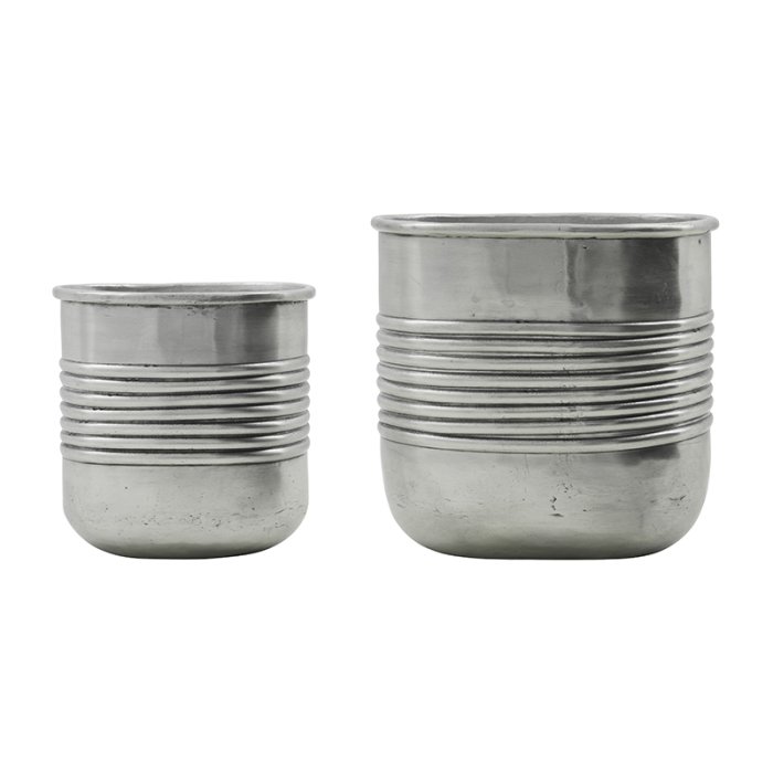 House Doctor Groove Urtepotte 2 stk. Antik S�lvfinish