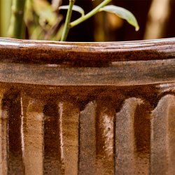 House Doctor Groove Potter 2 stk. Brun Small