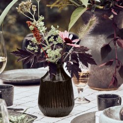 House Doctor Groove Vase Antikbrun