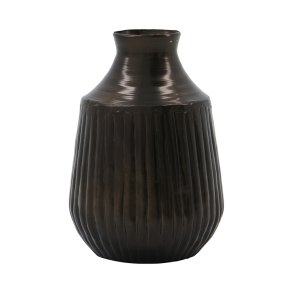 House Doctor Groove Vase Antikbrun