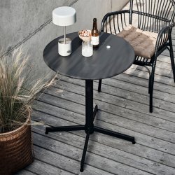 House Doctor Helo Havebord m/ Vippebordplade Rund Sort Hj