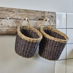 House Doctor Here Kurv 2 stk. Blomme/Natural