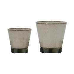 House Doctor Lima Urtepotte 2 stk. Beige/Gr�n
