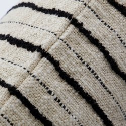 House Doctor Lines Pudebetr�k 50x50 cm Sort/R�hvid