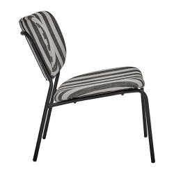 House Doctor Longa Loungestol Sort/Hvid