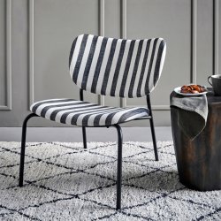 House Doctor Longa Loungestol Sort/Hvid