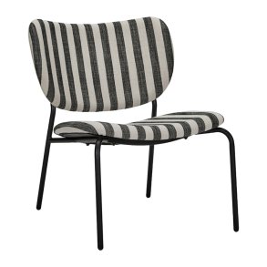 House Doctor Longa Loungestol Sort/Hvid