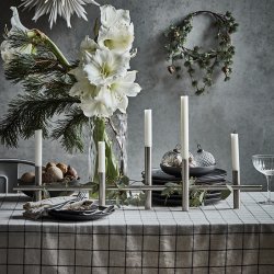 House Doctor Maxi Lysestage 80 cm Antik S�lvfinish