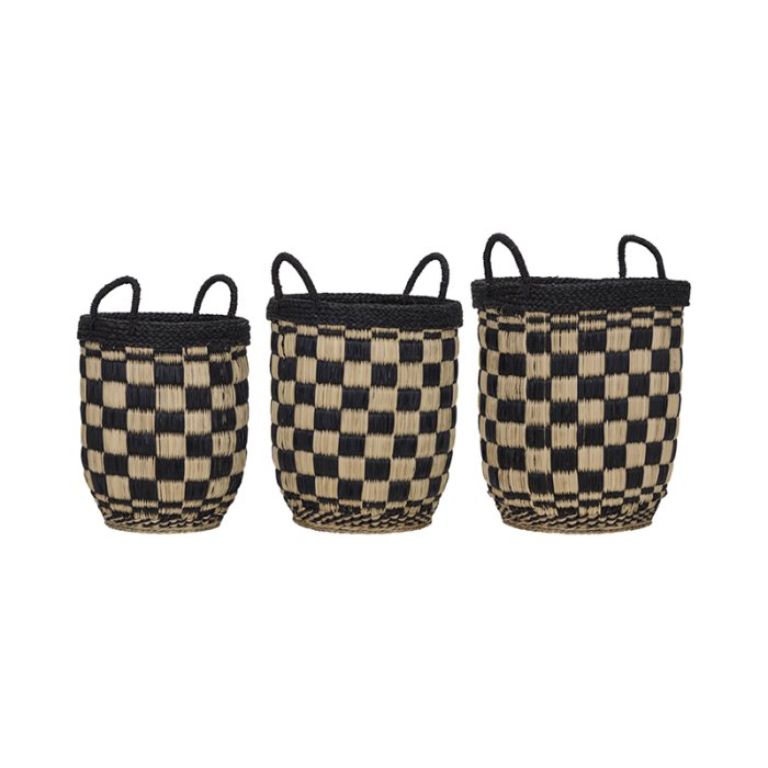 House Doctor Opti Opbevaringskurv 3 stk. Sort/Natur