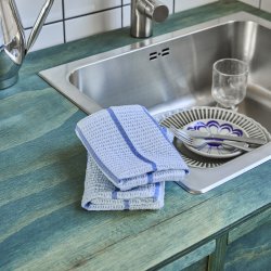 House Doctor Rena Karklud 2 stk. Lysebl�/Bl�