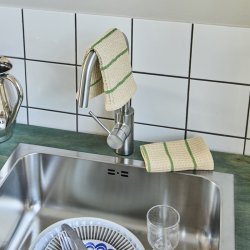 House Doctor Rena Karklud 2 stk. Sand/Gr�n