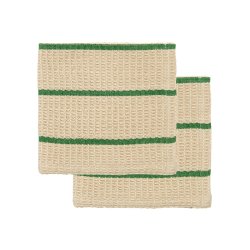 House Doctor Rena Karklud 2 stk. Sand/Gr�n