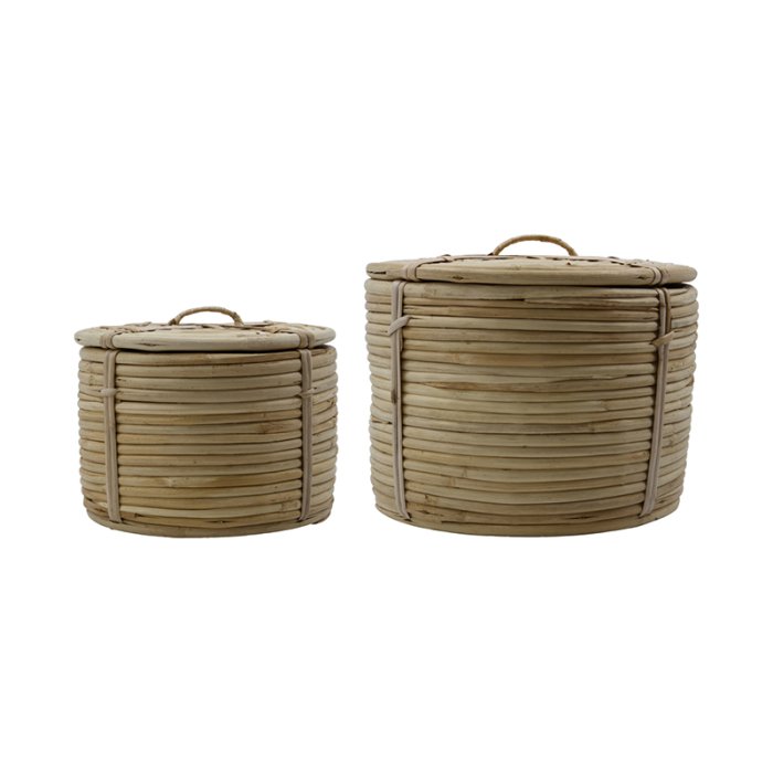 House Doctor Round Kurv m/ Lg 2 stk. Natur
