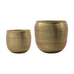 House Doctor Spot Urtepotte 2 stk. Gylden Finish