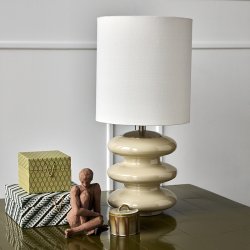 House Doctor Step Bordlampe Sand/R�hvid