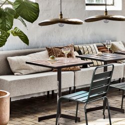 House Doctor Stripe Cafbord Stvet Rosa/Beige