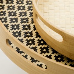 House Doctor Tray Bakke 2 stk. Sort/Natur