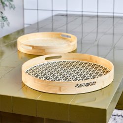 House Doctor Tray Bakke 2 stk. Sort/Natur