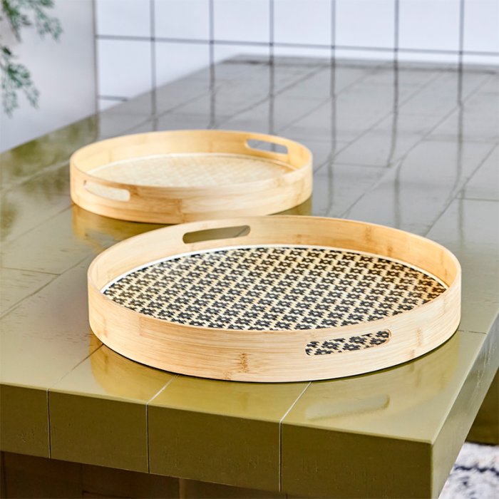 House Doctor Tray Bakke 2 stk. Sort/Natur