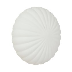 Hbsch Kumu Vglampe - Glas - Hvid/Messing - 25 cm