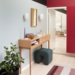 Hbsch Kumu Vglampe - Glas - Hvid/Messing - 18 cm