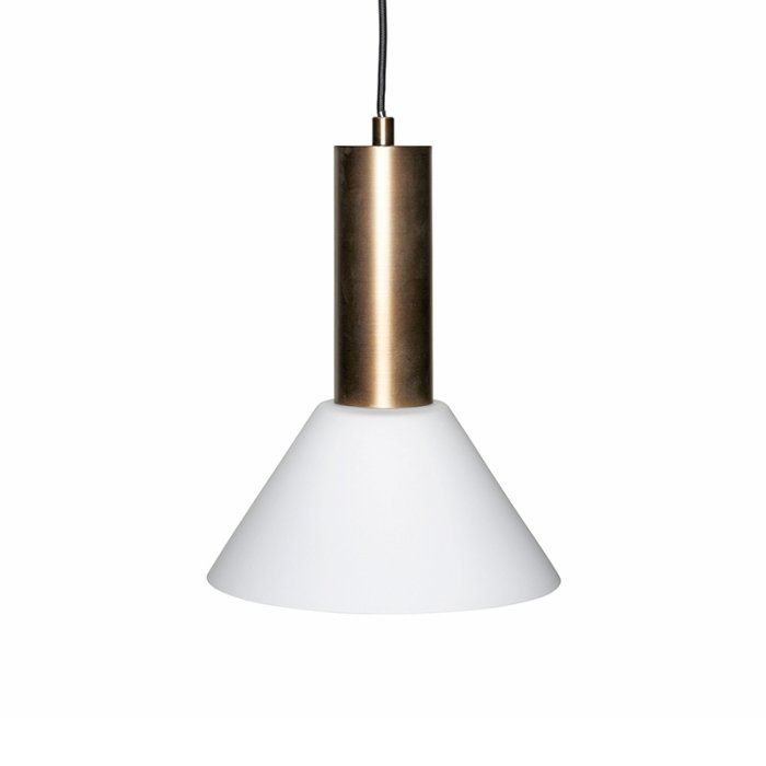 Hbsch Contrast Loftslampe - Bruneret Messingfarve