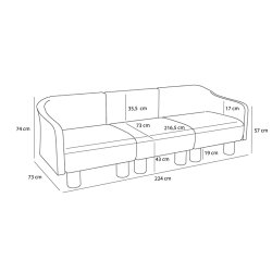 H�bsch Elegance Sofa M�rkebl�
