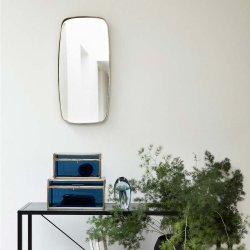 H&uuml;bsch Vg Spejl Retro Rectangle m. Messing Ramme - Rektangel 